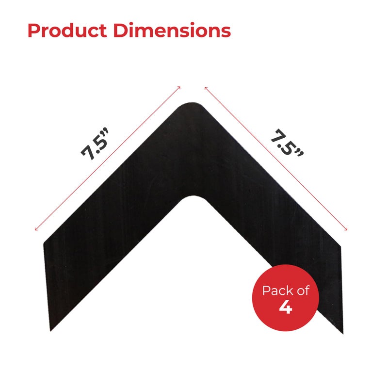 iPrimio NeverCurl 4-Pack V Shape Rug Corner Grippers - Rug Gripper for Hardwood Floors and Outdoor Surfaces - Stops Curling Corners - Safe Carpet Tape Alternative - Works on Rug Corners Indoors - Image 3